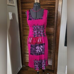 Wow! Fuscia and Purple, Crinkle Dress by Bali Kiss.